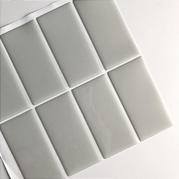 Azulejo Metrô Linea Gray - Rejunte Branco - 1 Placa