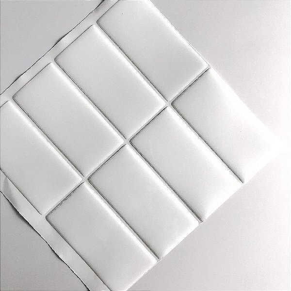 Azulejo Metrô Linea White - Rejunte Branco - 1 Placa