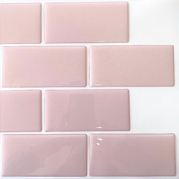 Azulejo Metrô Rosa Quartzo - 1 Placa
