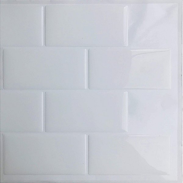 Azulejo Metrô White - Rejunte Branco - 1 Placa