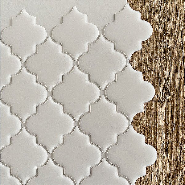Pastilha Adesiva Resinada Bali White - Rejunte Branco - 1 Placa