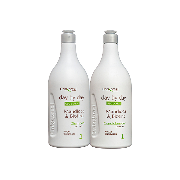 Kit Day by Day - Shampoo + Condicionador 1L | Mandioca e Biotina