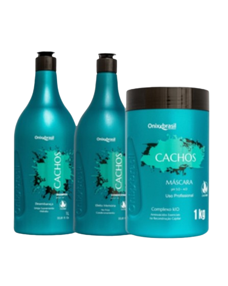 Kit Cachos - Shampoo + Condicionador + Máscaraindicadopara cabelos cacheados, deixando seus cabelos muito mais saudáveis, hidratados e