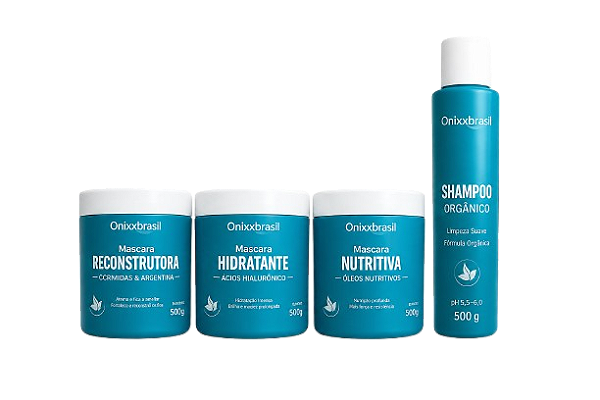 Cronograma Capilar Orgânica e Biodegradável 500g cada | Onixx Brasil