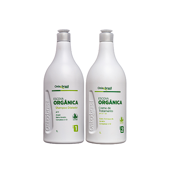Escova Orgânica - Kit Shampoo + Gloss 1L Sem Formol | Escova progressiva com produtos naturais e biodegradáveis