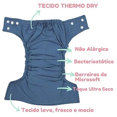 Fralda Ecológica Tradicional Coração Preto e Branco