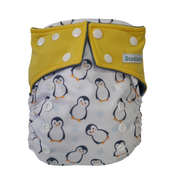 Fralda Ecológica Tradicional Pinguim
