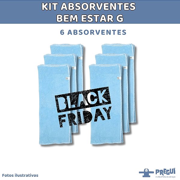 Kit 6 Absorventes Bem Estar Azul -  G