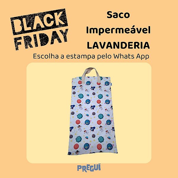 Saco Impermeável para Lavanderia - Escolha a estampa pelo Whats App