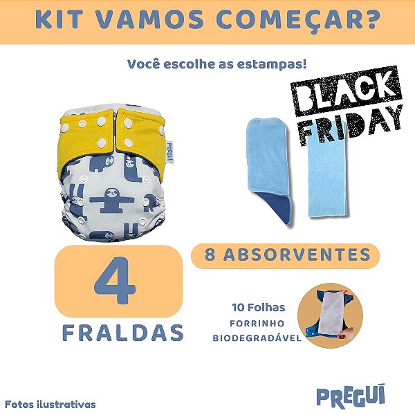 Kit Vamos Começar - Fralda Ecológica