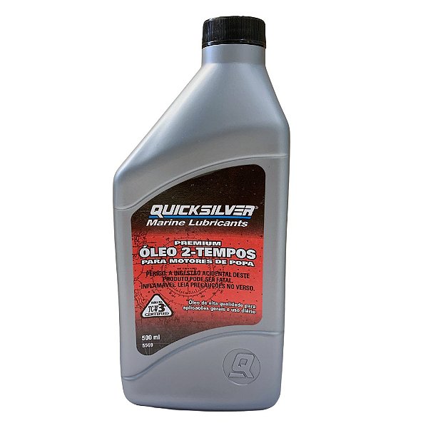 Óleo Lubrificante 2 Tempos Quicksilver Tc-w3 500ml | Produtos Náuticos