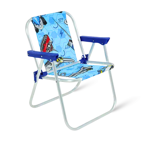 Cadeira Infantil De Praia Em Aluminio Com Estampa Divertida | Produtos Náuticos