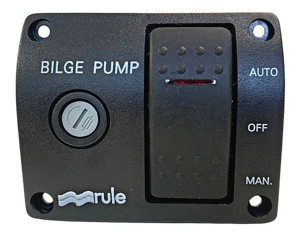 Painel Controle Para Bomba De Porão 12v 3 Botões Rule | Produtos Náuticos