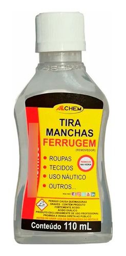 Tira Manchas Roupas E Tecidos Remove Ferrugem 110ml Allchem | Produtos Náuticos