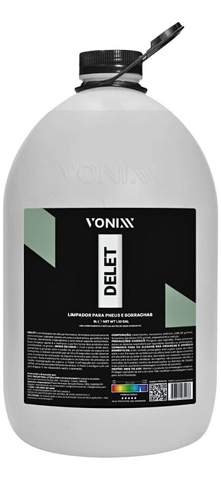 Delet Limpador Alta Performance P/ Pneus Borrachas 5l Vonixx | Produtos Náuticos