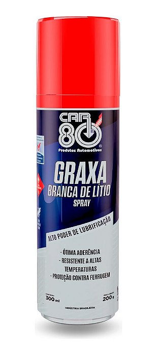 Spray Graxa Branca Lubrificante De Lítio 300ml Car80 | Produtos Náuticos