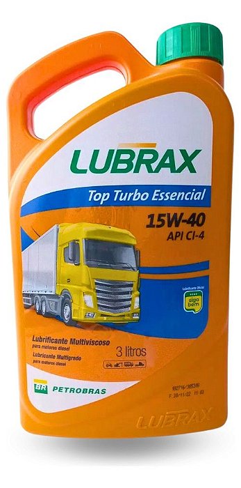 Óleo Lubrificante Motor Lubrax Top Turbo Essencial 15w40 3L | Produtos Náuticos