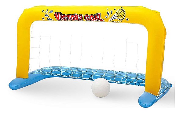 Conjunto Futebol Polo Aquático + Bola E Gol Infláveis Medida 1,42m | Produtos Náuticos