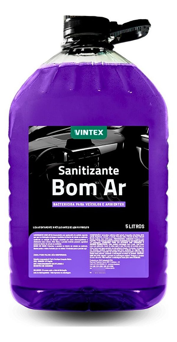 Aromatizante Cheirinho Sanitizante Bom Ar 5 Litros Vintex | Produtos Náuticos