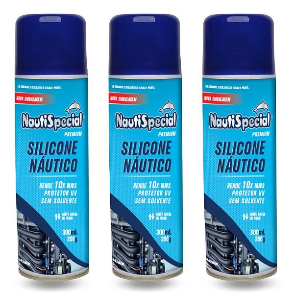 3un Silicone Náutico Spray Nautispecial 300ml P/ Embarcações