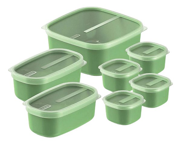 Conjunto De Potes Mixcolor Com Tampa Tramontina 7 Peças