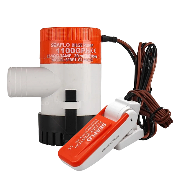 Bomba De Porão Seaflo 1100 Gph 4164 L/h + Automático Seaflo