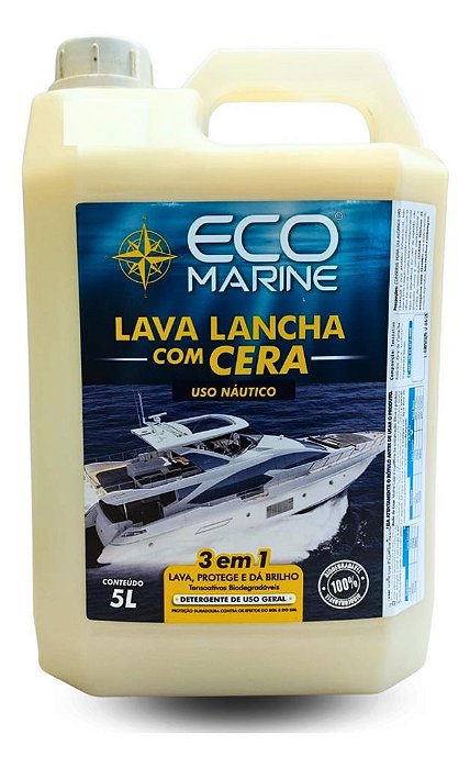 Lava Lancha Com Cera Premium Eco Marine 3 Em 1 - 5 Litros