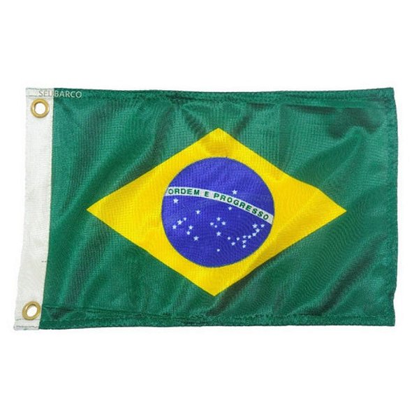 Bandeira do Brasil P/ Mastro de Alcançado e Top - Nautica 33 X 47 CM