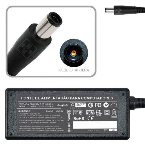 Fonte Carregador Para Dell Inspiron 15 7568 19.5v 2.31a 671