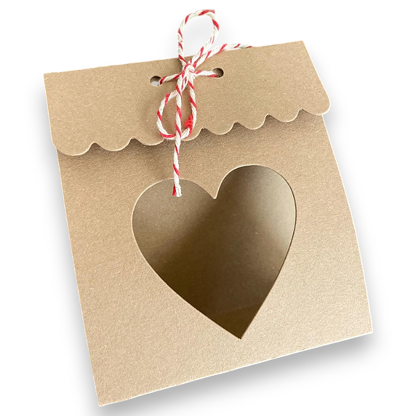 Embalagem Coração Kraft