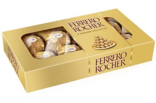 Caixa de Ferrero Rocher com 8 unidades