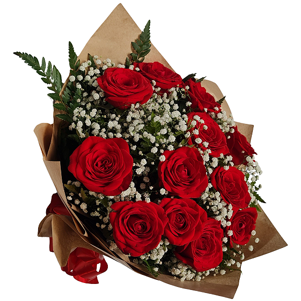 Buque 12 Rosas Vermelhas