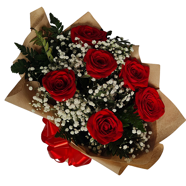 Buque de 6 Rosas Vermelhas