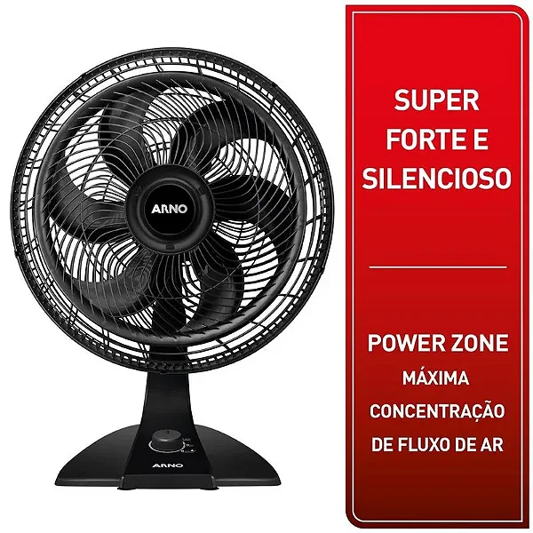 Ventilador 2 em 1 Arno Turbo Force Preto VF42