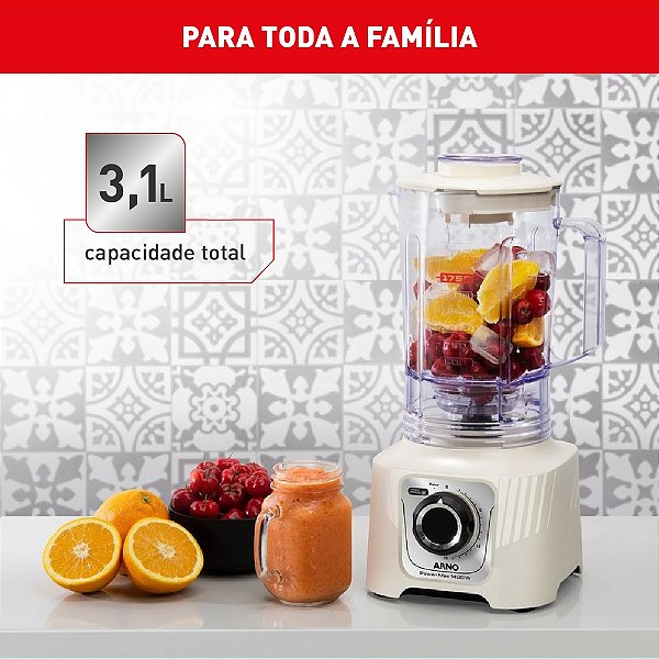 Liquidificador Arno Power Max 1400W Marfim LN64