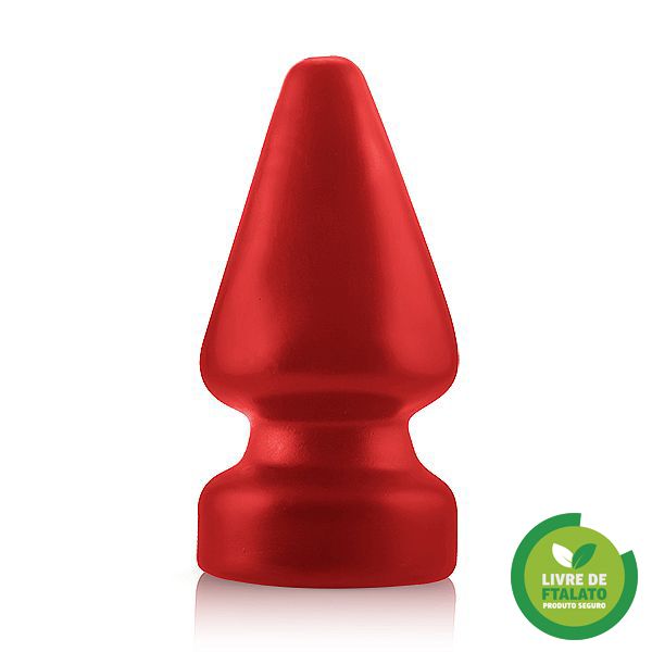 Plug Gigante Liso Com Ventosa - 24x11cm - VERMELHO