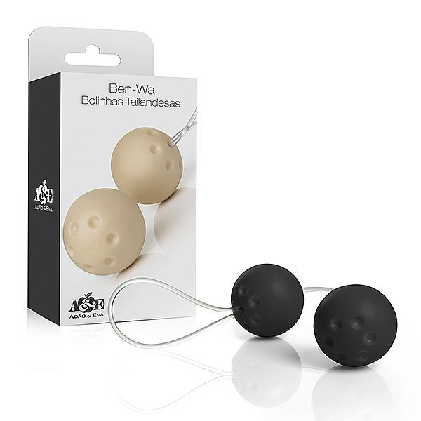 Conjunto 2 bolas pompoar Ben-wa - Preto