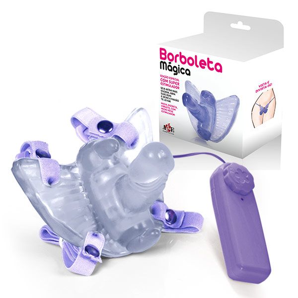 Borboleta Mágica Vibro Transparente - Estimulador Feminino