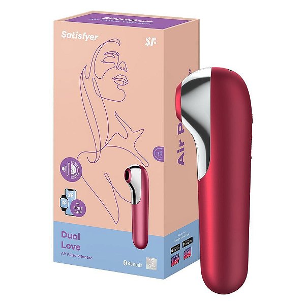 Satisfyer Dual Love Pink - Estimulador de Clitóris recarregável com APP