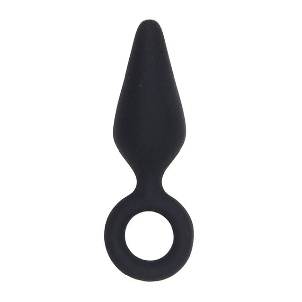 Plug anal black em silicone