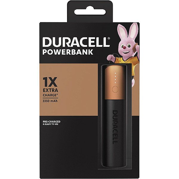 Carregador Portátil recarregável Power Bank 3.350mAh - Duracell  CX 1 UN