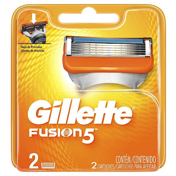 Carga Gillette Fusion 5 Com 2 Cartuchos