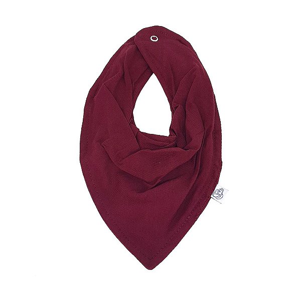 Babador Infantil 100% Algodão com Plástico Bandana Marsala Gesta Slings