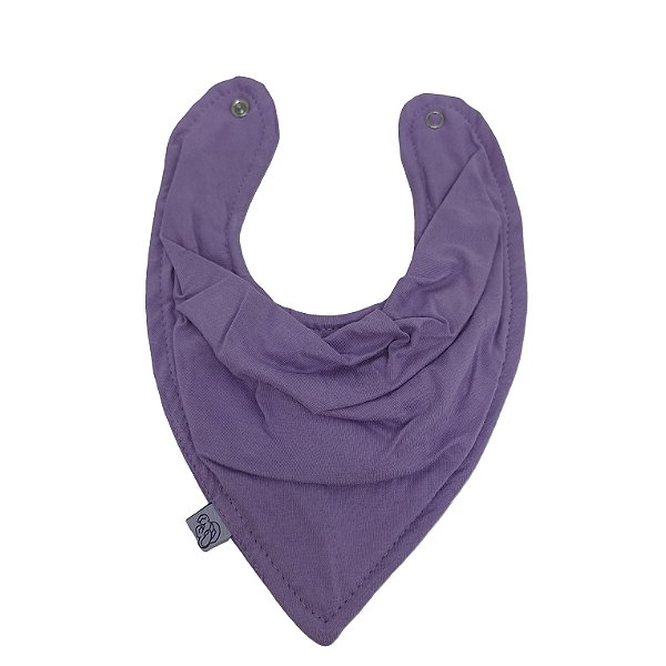Babador Infantil 100% Algodão com Plástico Bandana Alfazema Gesta Slings