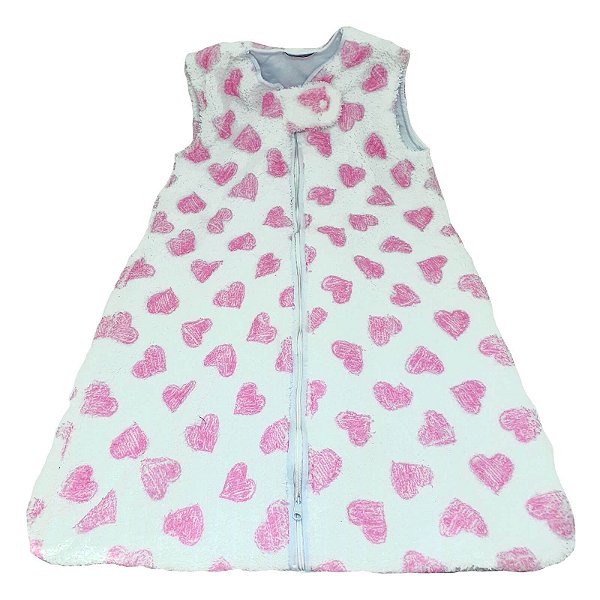 Saco de Dormir em Moletom Peluciado com Zíper 3 a 6 Meses Love Gesta Slings