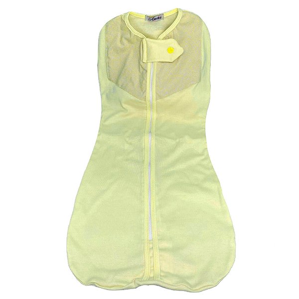 Saco de Dormir Swaddle em Malha 100% Algodão com Zíper 0 a 3 Meses Doce de Leite Gesta Slings