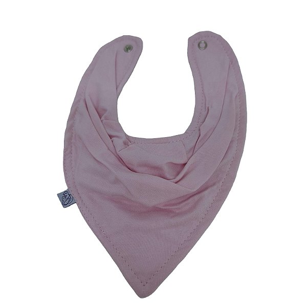 Babador Infantil 100% Algodão com Plástico Bandana Rosa Bebê Gesta Slings