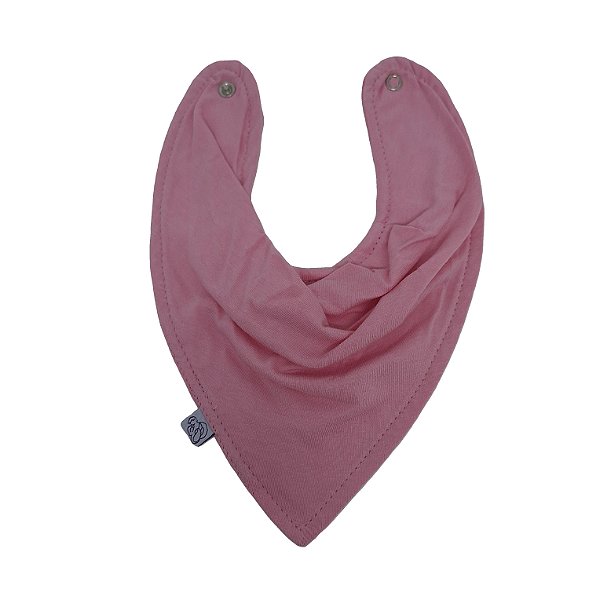 Babador Infantil 100% Algodão com Plástico Bandana Rosa Chiclete Gesta Slings