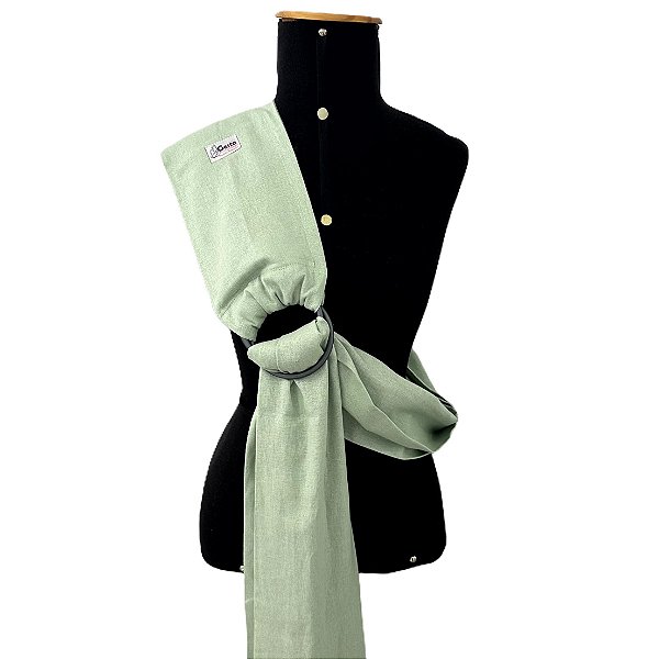Sling Unissex 100% Algodão Argola Liso Verde Claro com Chumbo Gesta Slings