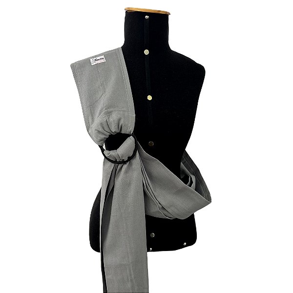Sling Unissex Cinza com Argola Preta